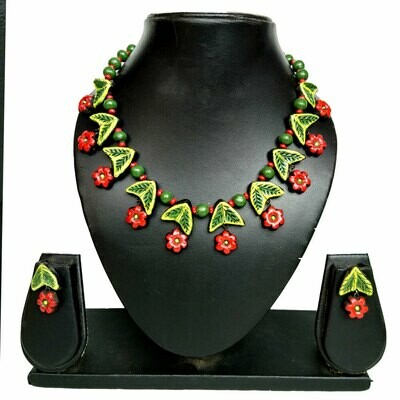 Terracotta Jewellery Necklace Set - NH540 Terracotta Jewellery Necklace Set - NH540