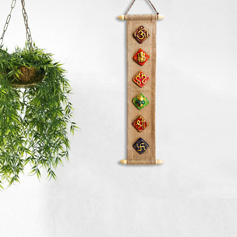 Shagun :Auspicious Symbols Wall Hanging ART300