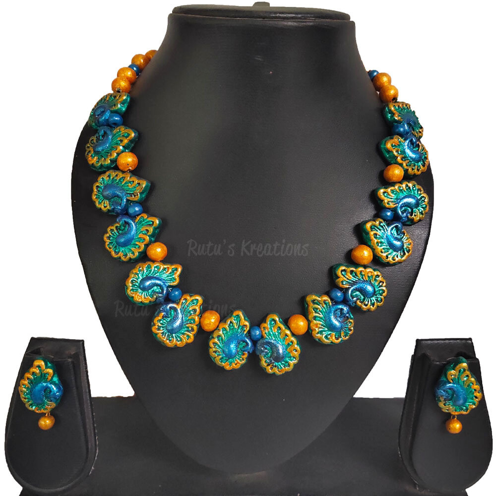 Terracotta Jewellery Necklace Set - NL225