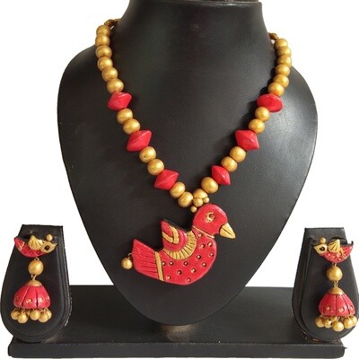 Terracotta Jewellery Necklace Set - NH380 Terracotta Jewellery Necklace Set - NH380