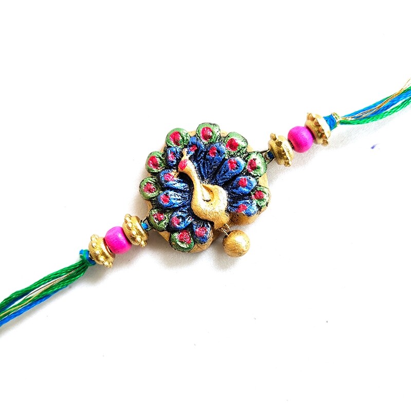 Tulasi Seed Rakhi - The Peacock