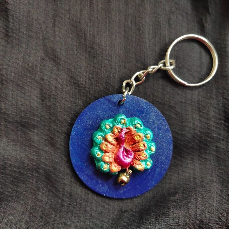 Peacock Key Ring / Bag Tag