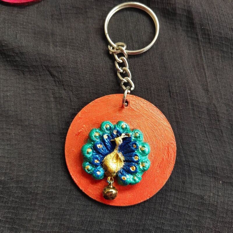 Peacock Key Ring / Bag Tag