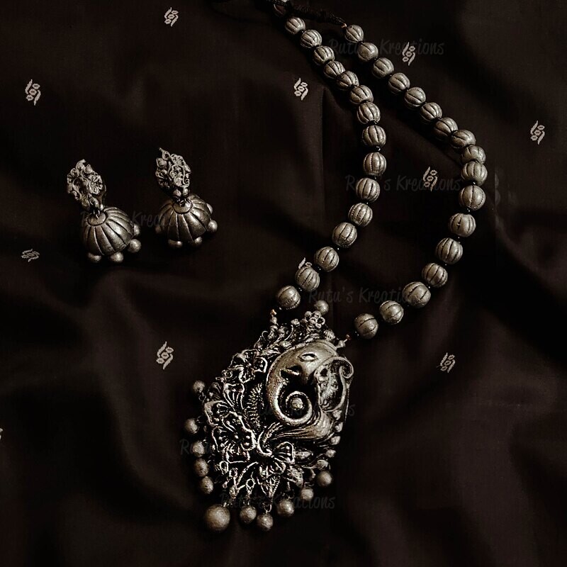 Terracotta Jewellery Necklace Set - NH910