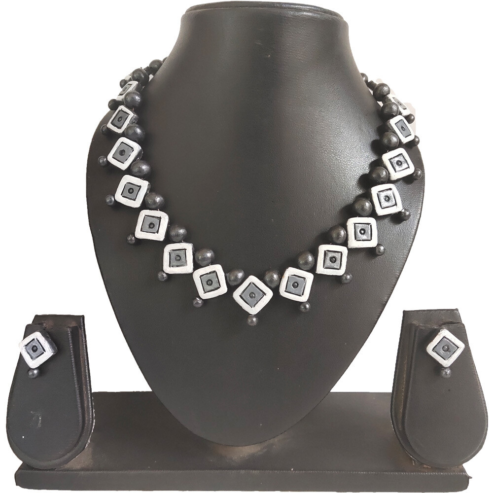 Terracotta Jewellery Necklace Set - RK135