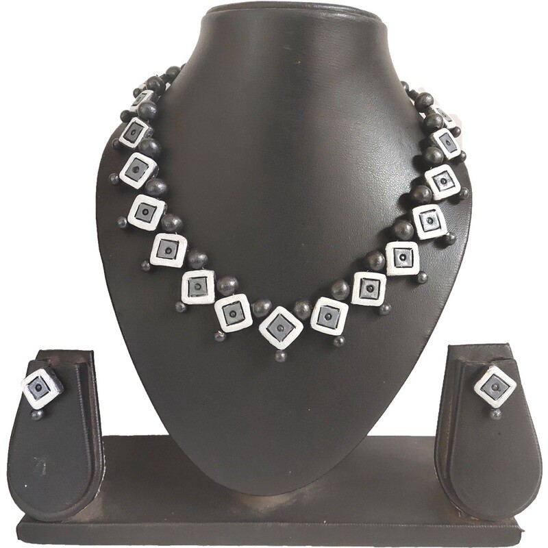 Terracotta Jewellery Necklace Set - RK135