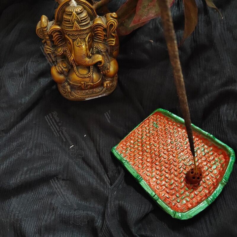 Terracotta Incense Stick Holder Copper