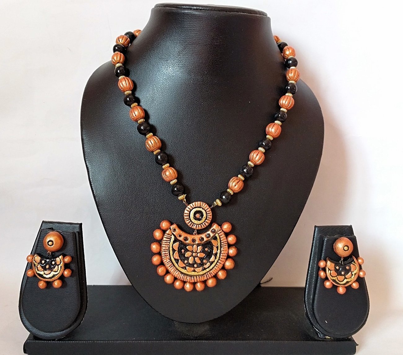 Terracotta Jewellery Necklace Set - NH098