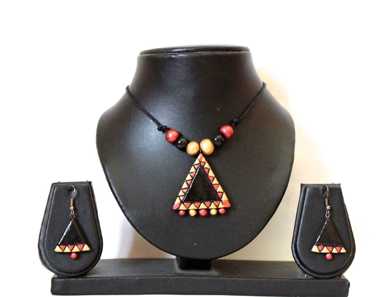 Terracotta Jewellery Necklace Set - NL076 Terracotta Jewellery Necklace Set - NL076