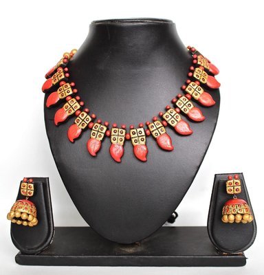 Terracotta Jewellery Necklace Set - NH118 Terracotta Jewellery Necklace Set - NH118