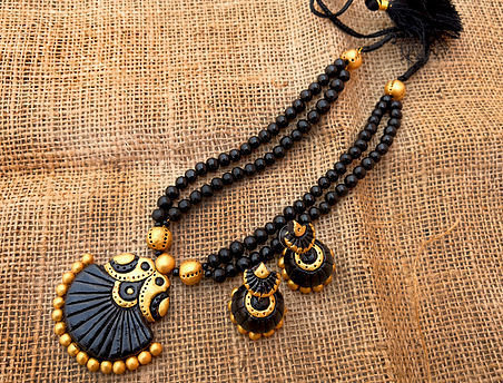 Terracotta Jewellery Necklace Set - NH111