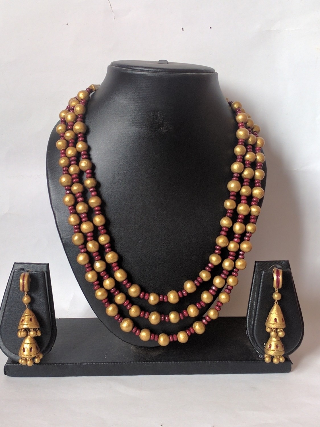 Terracotta Jewellery Necklace Set - NH084