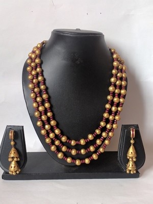 Terracotta Jewellery Necklace Set - NH084 Terracotta Jewellery Necklace Set - NH084