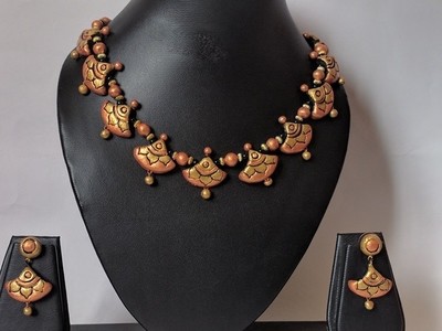 Terracotta Jewellery Necklace Set - NH057 Terracotta Jewellery Necklace Set - NH057