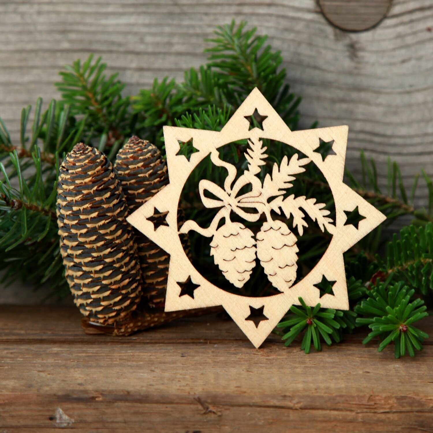Weihnachtsstern "Zapfen" natur