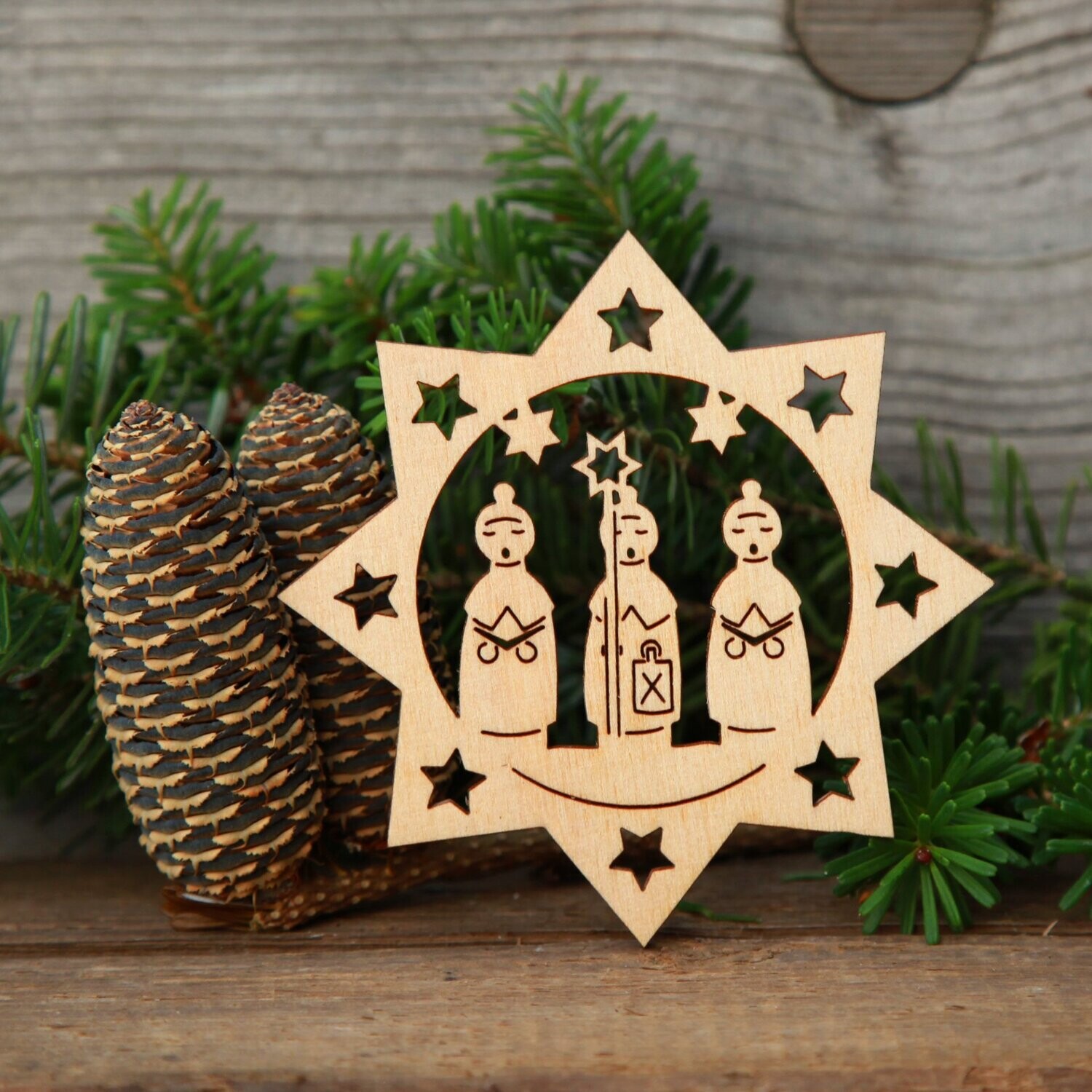 Weihnachtsstern "3 Sänger" natur