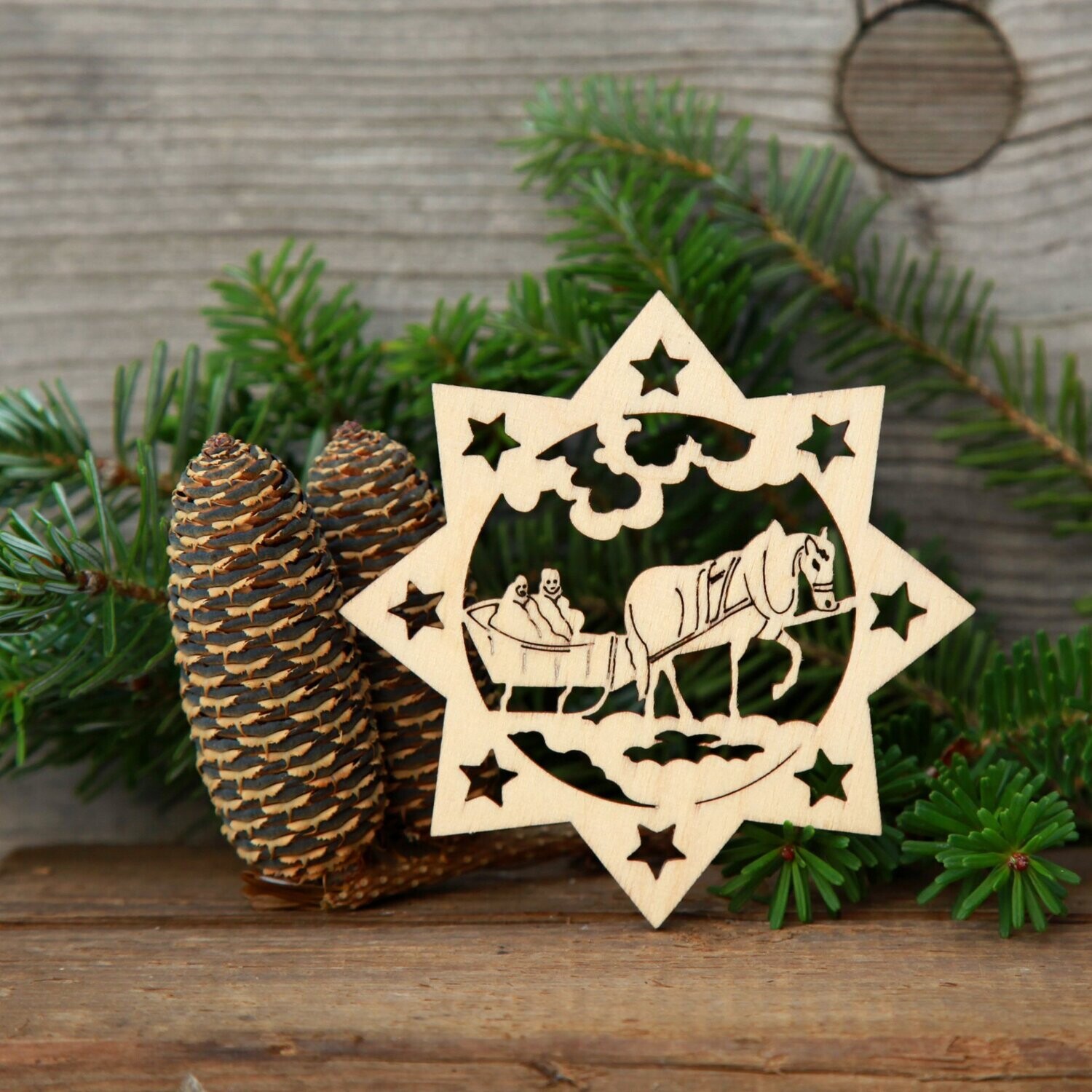 Weihnachtsstern "Kutsche" natur
