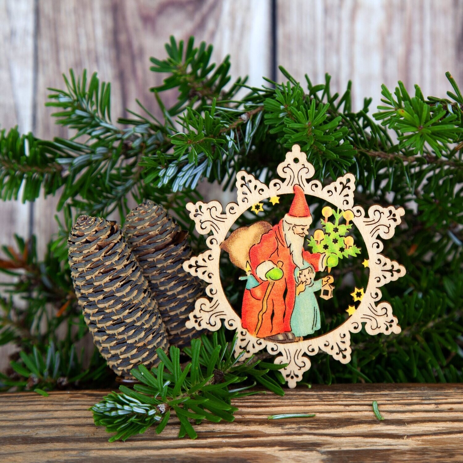 Nostalgie Weihnachtsstern "Nikolaus" color