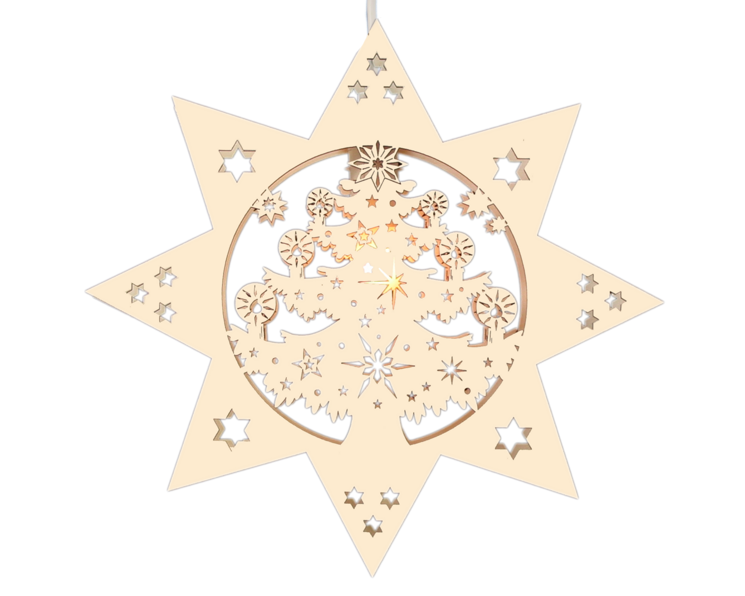 Beleuchtetes Fensterbild  Weihnachten "Tannenbaum" Naturholz