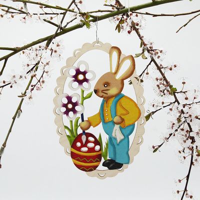 Fensterbild Ostern 23 cm Holz Motiv: Hase Fensterbild Ostern 23 cm Holz Motiv: Hase