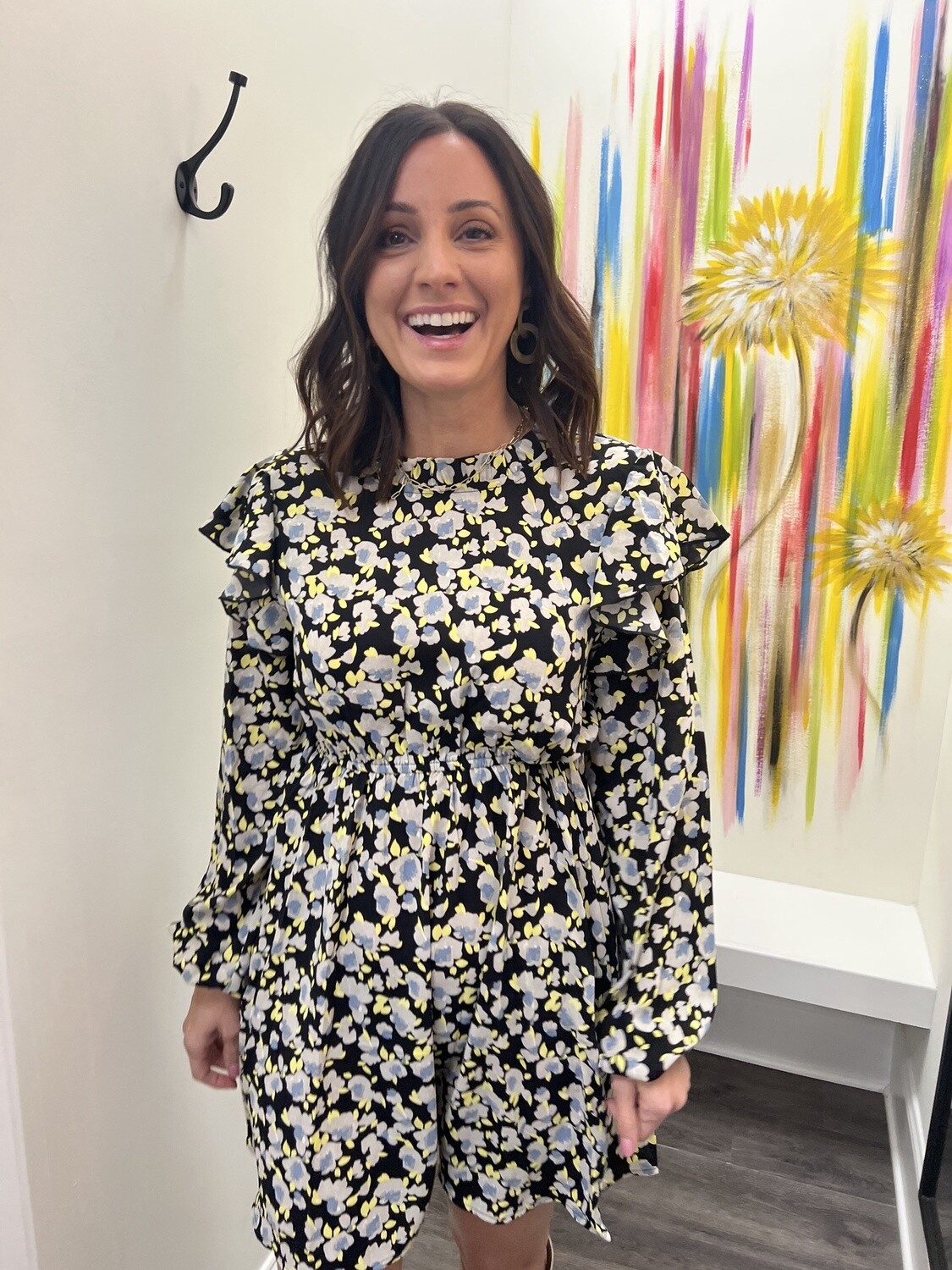 Black and yellow dress