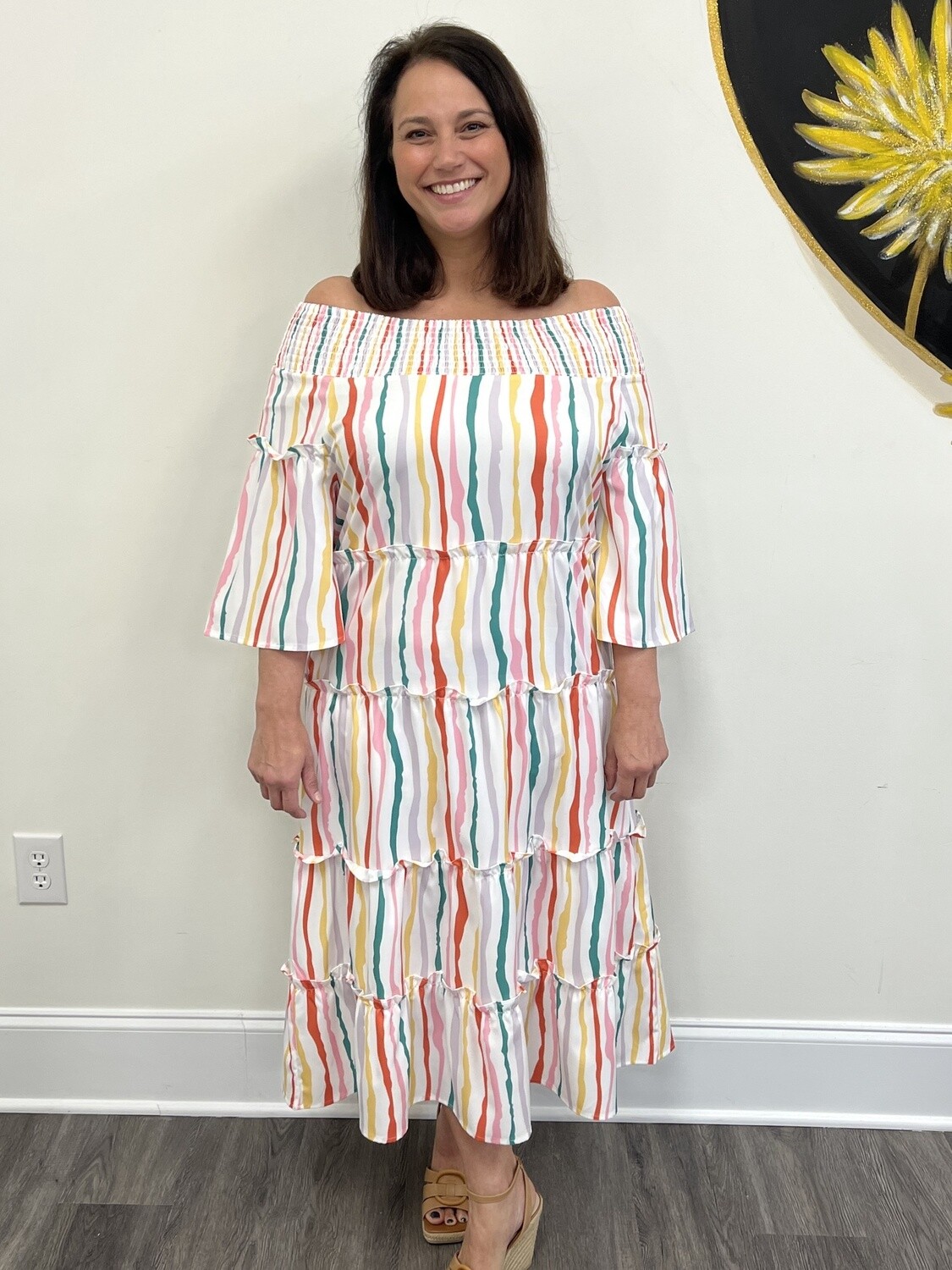 Multi off the shoulder dress