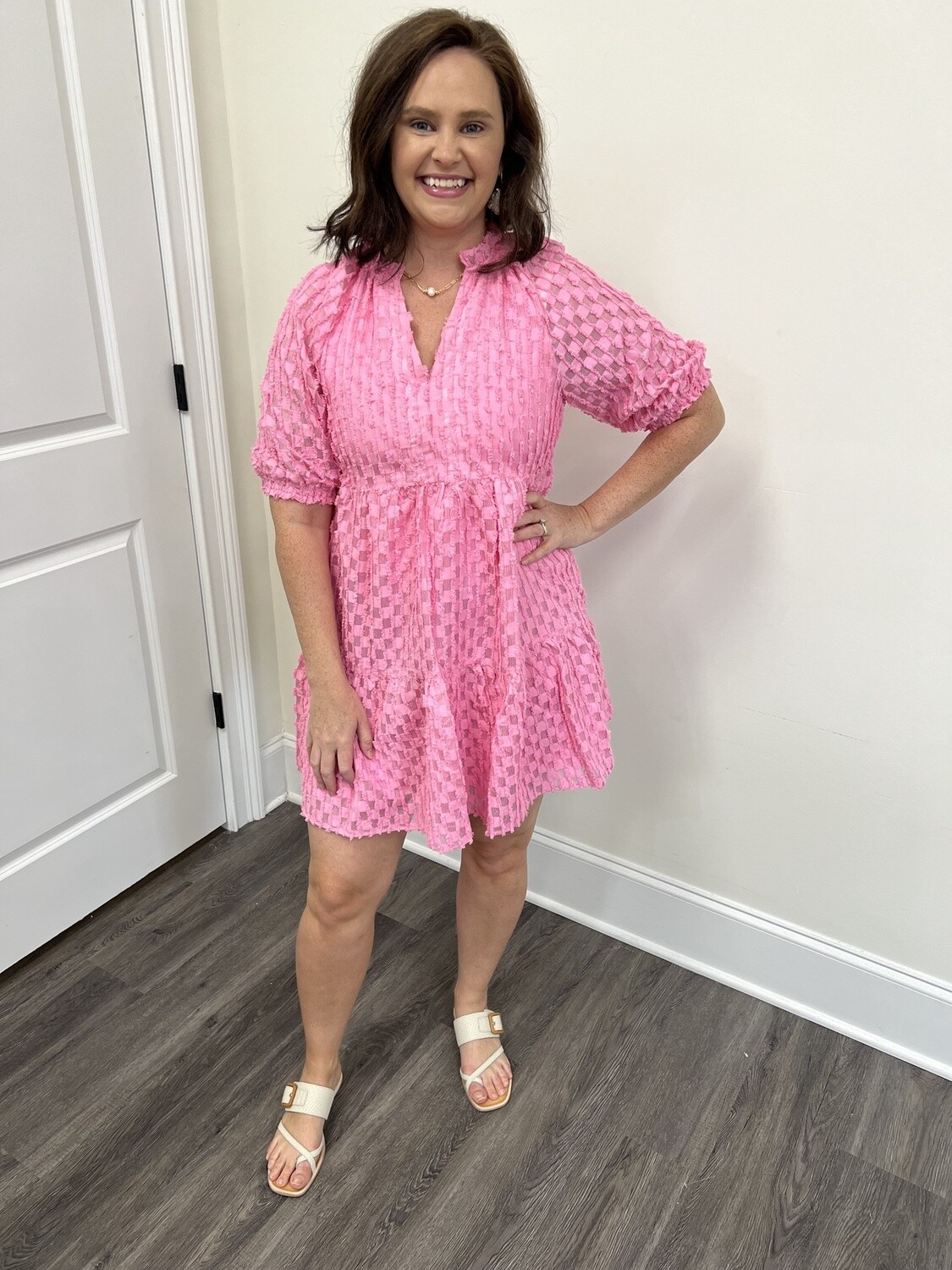 PINK FRINGE DRESS
