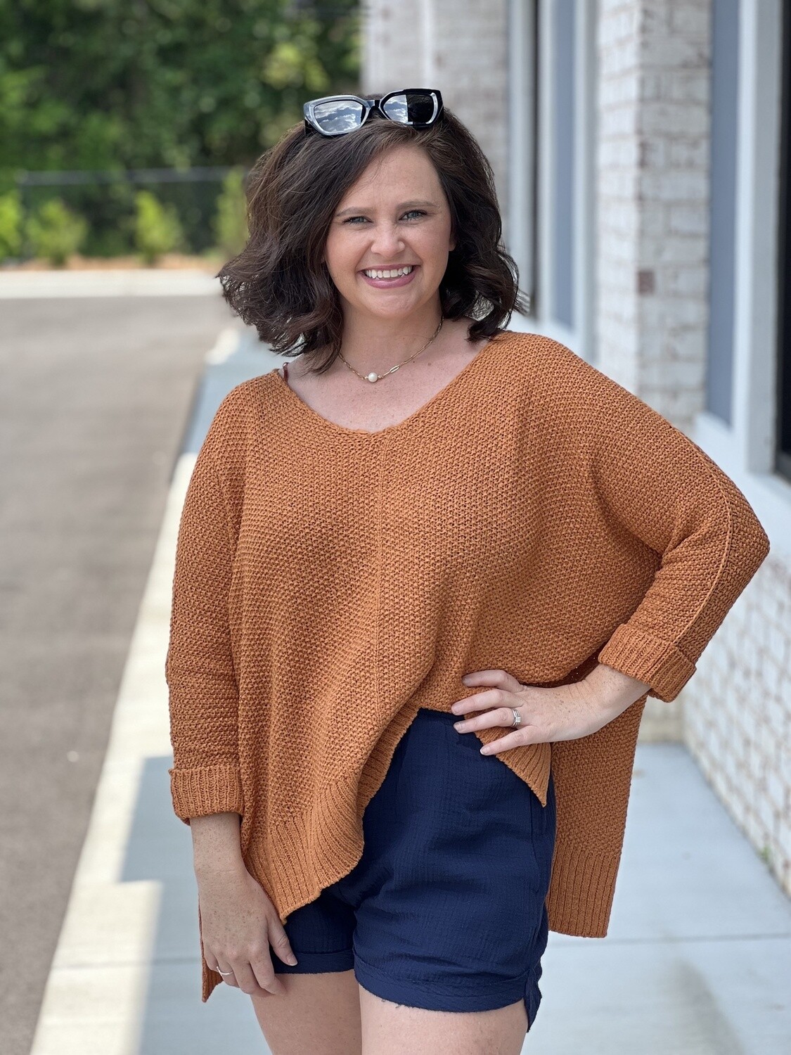 RUST 1 SIZE LIGHT WEIGHT SWEATER
