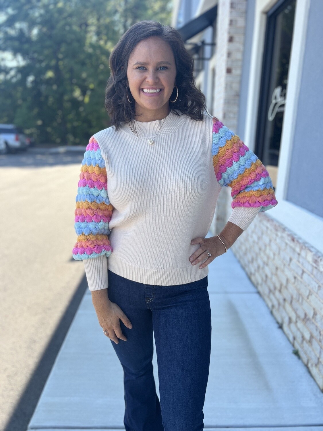 Fun sleeve sweater