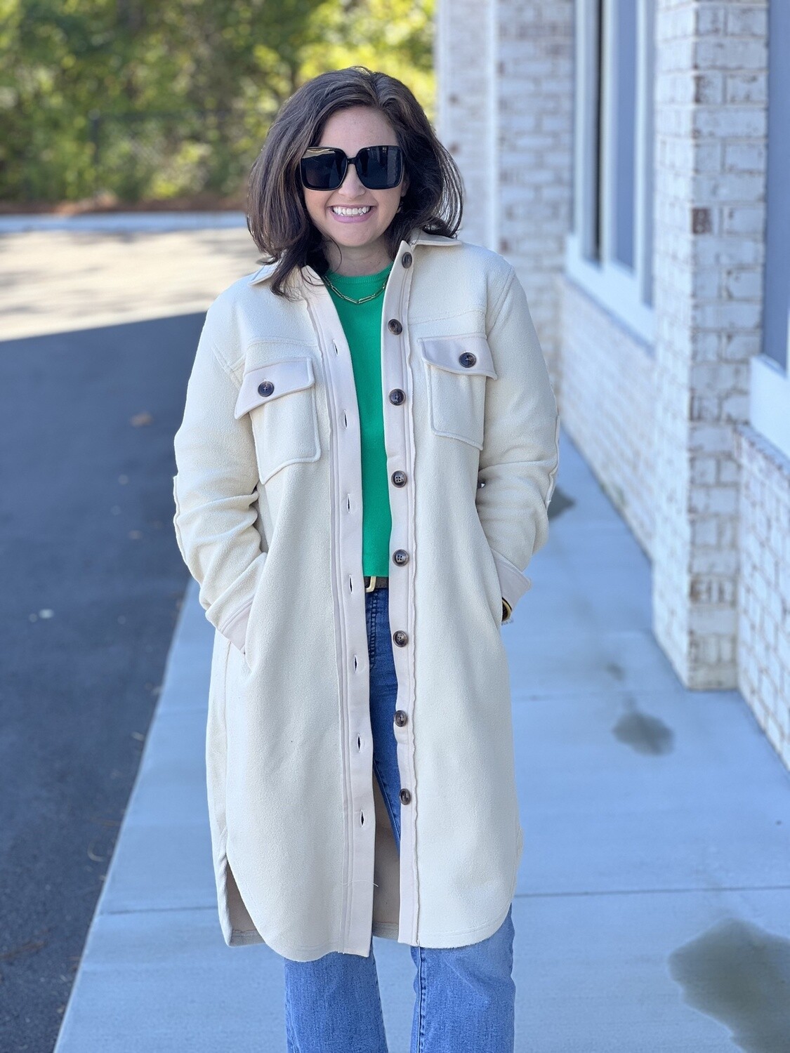 CREAM LONG SHACKET