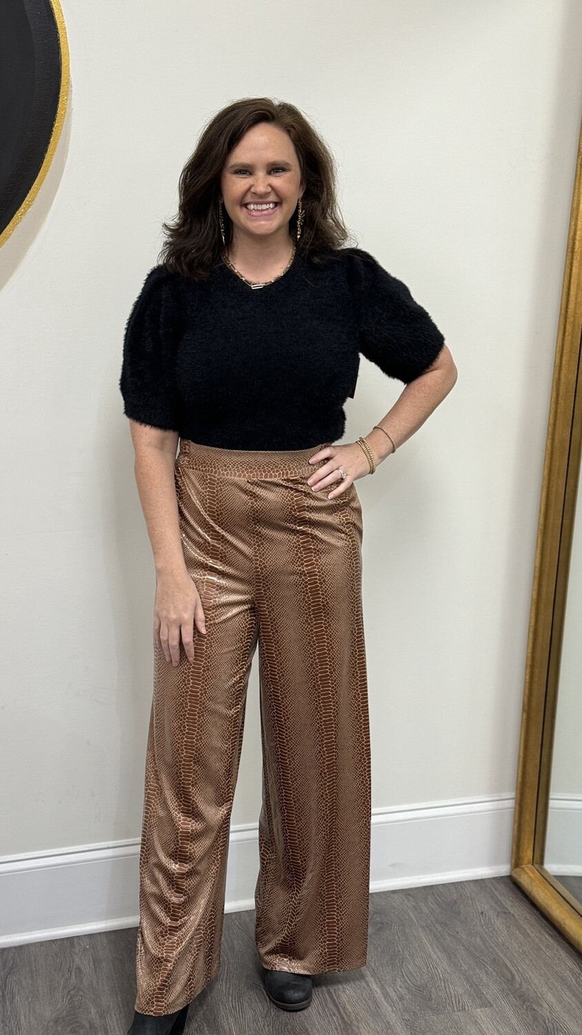 BROWN SNAKE PANTS
