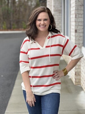 KNIT TOP WITH TASSELS