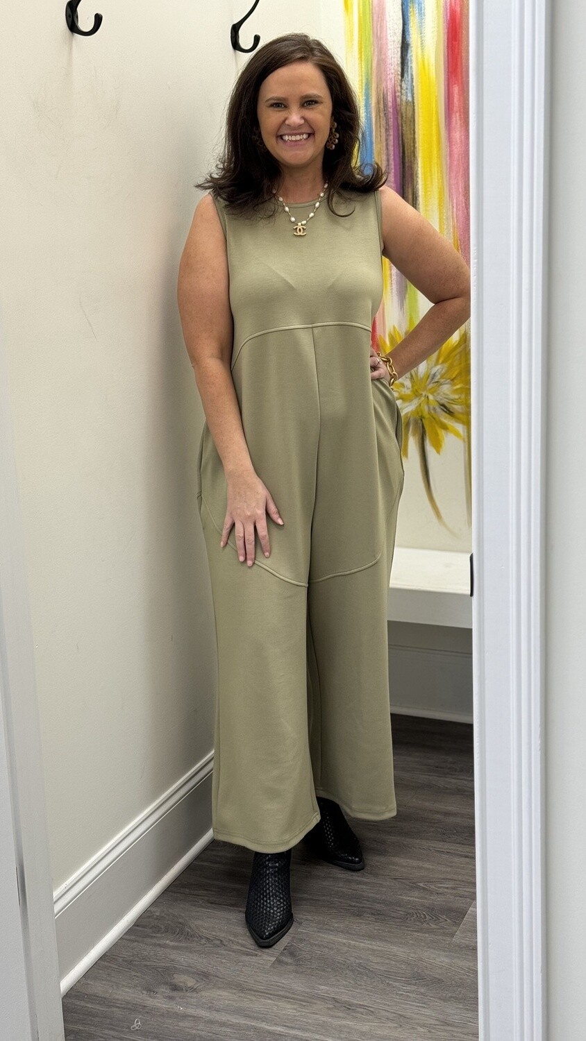 OLIVE SCUBA JUMPSUIT