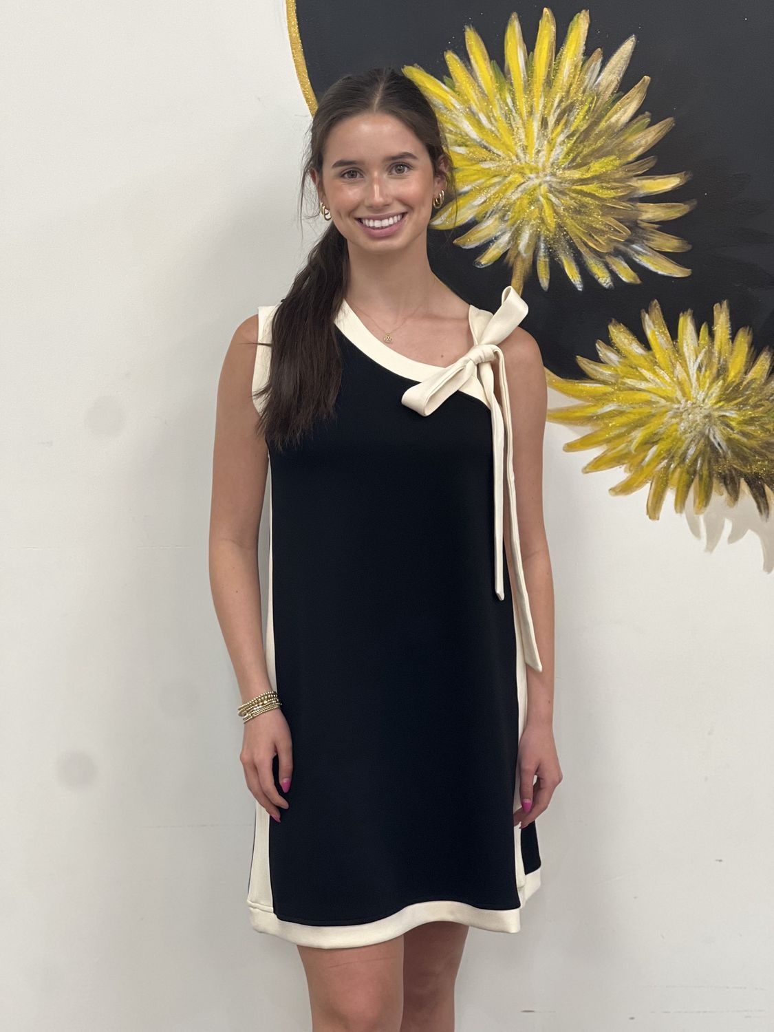 TIE SHOULDER DRESS