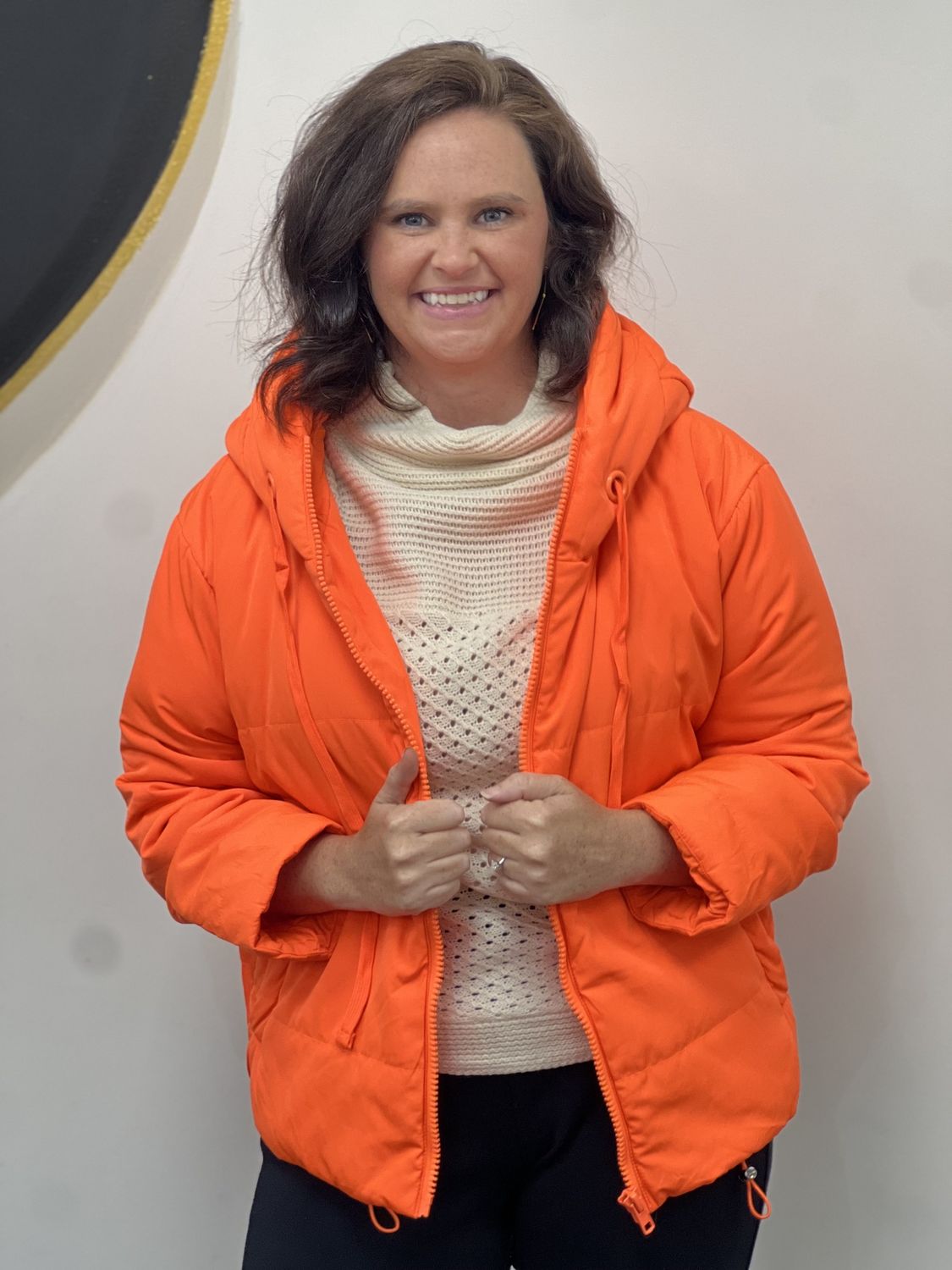 Neon orange jacket