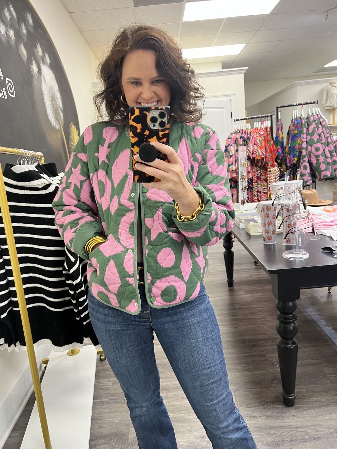 QUILTED PRINT JACKET