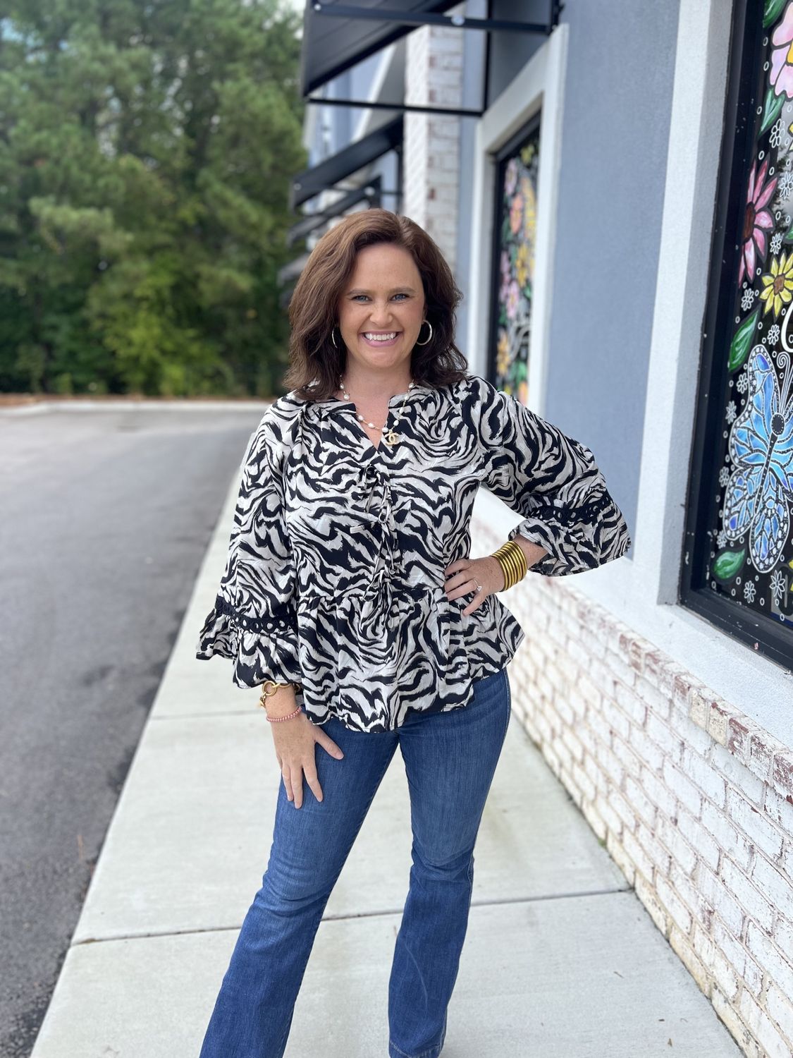 Zebra bow top