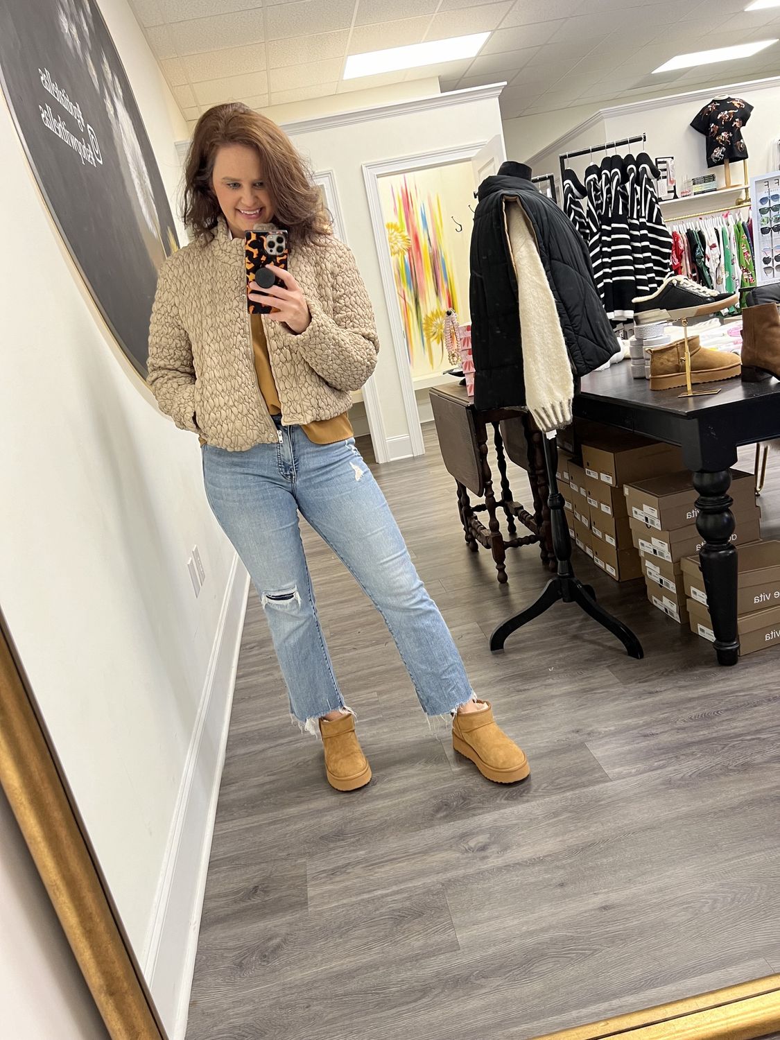 Taupe puff jacket