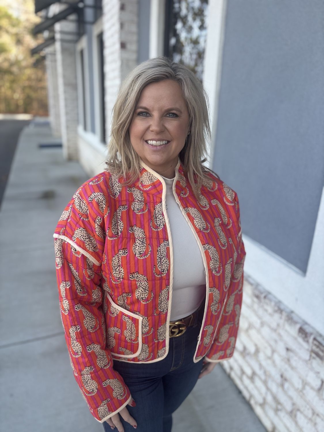 Quilted cheetah jacket