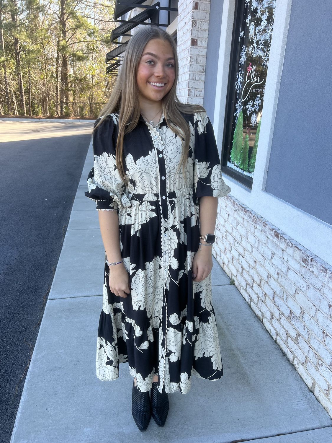 Black and tan maxi