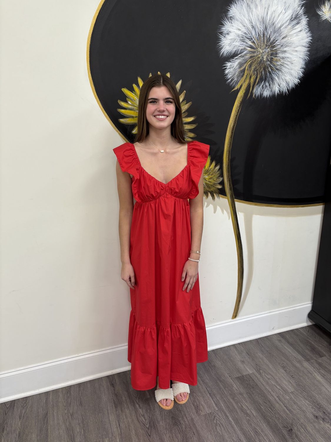 Red valentines dress