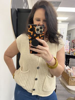 Cream vest
