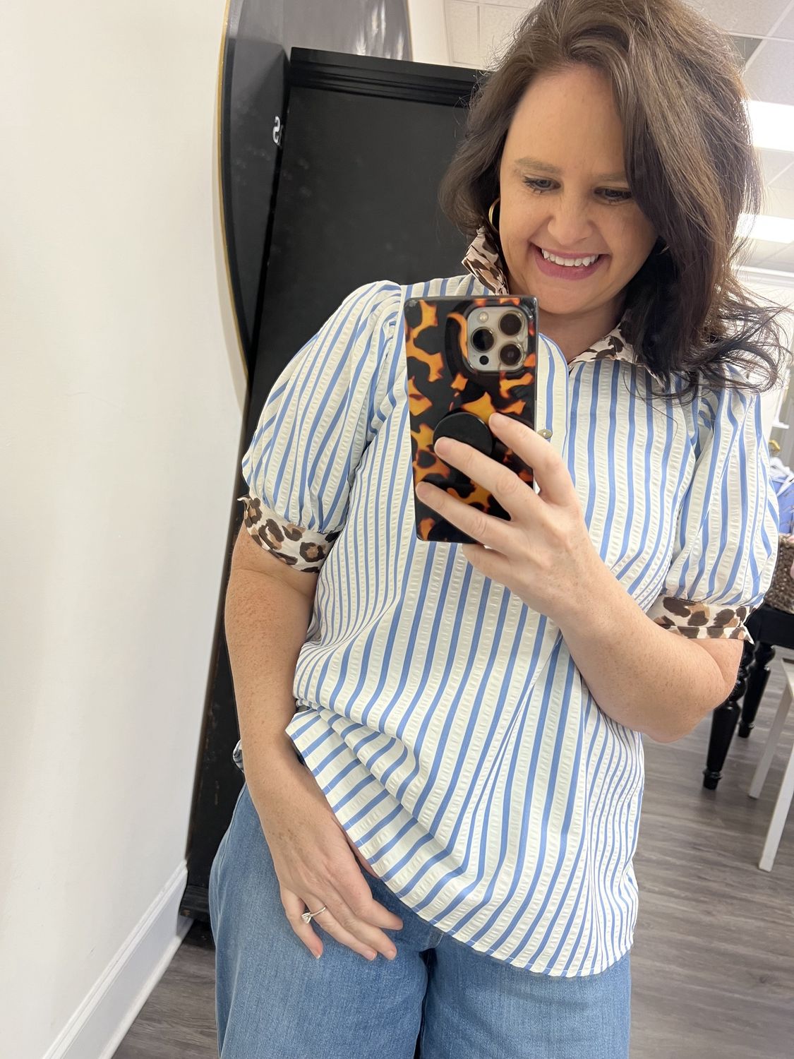 leopard strip TOP