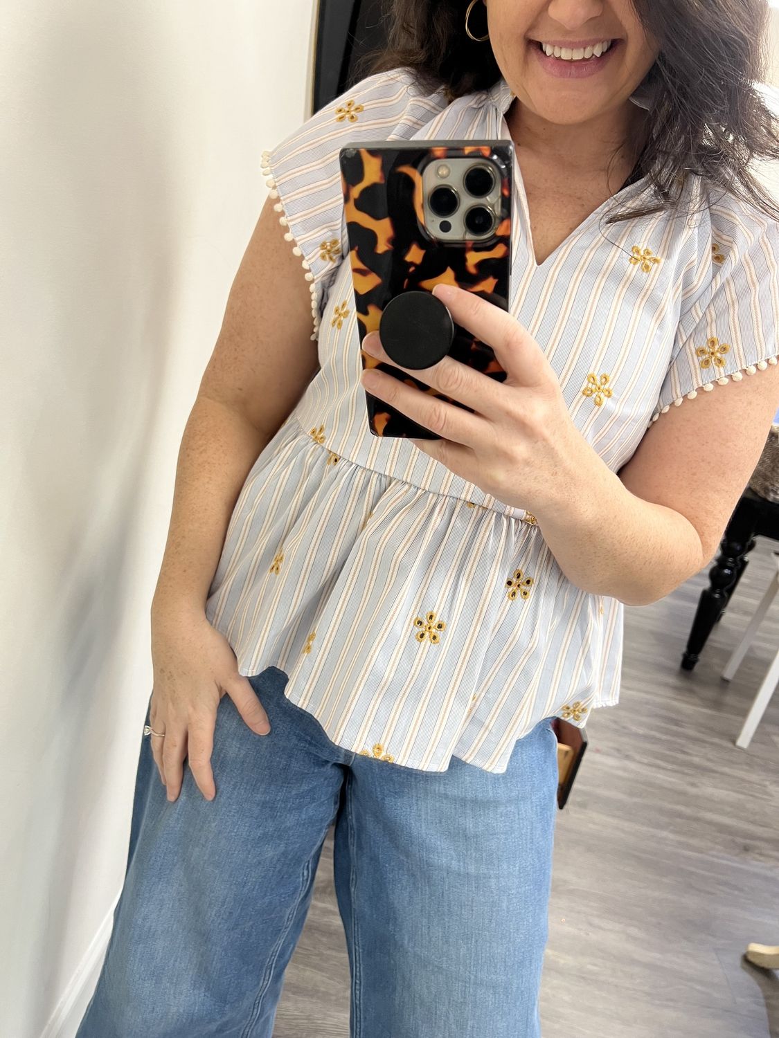 Embroidered top