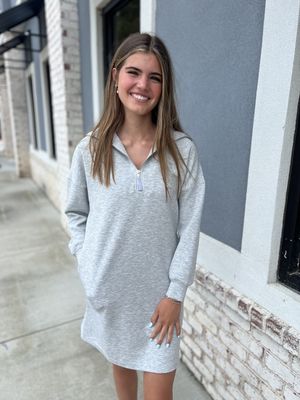 Grey zip dress