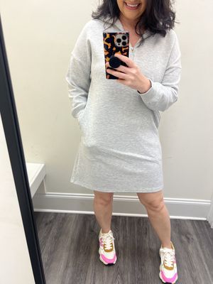 Grey zip dress