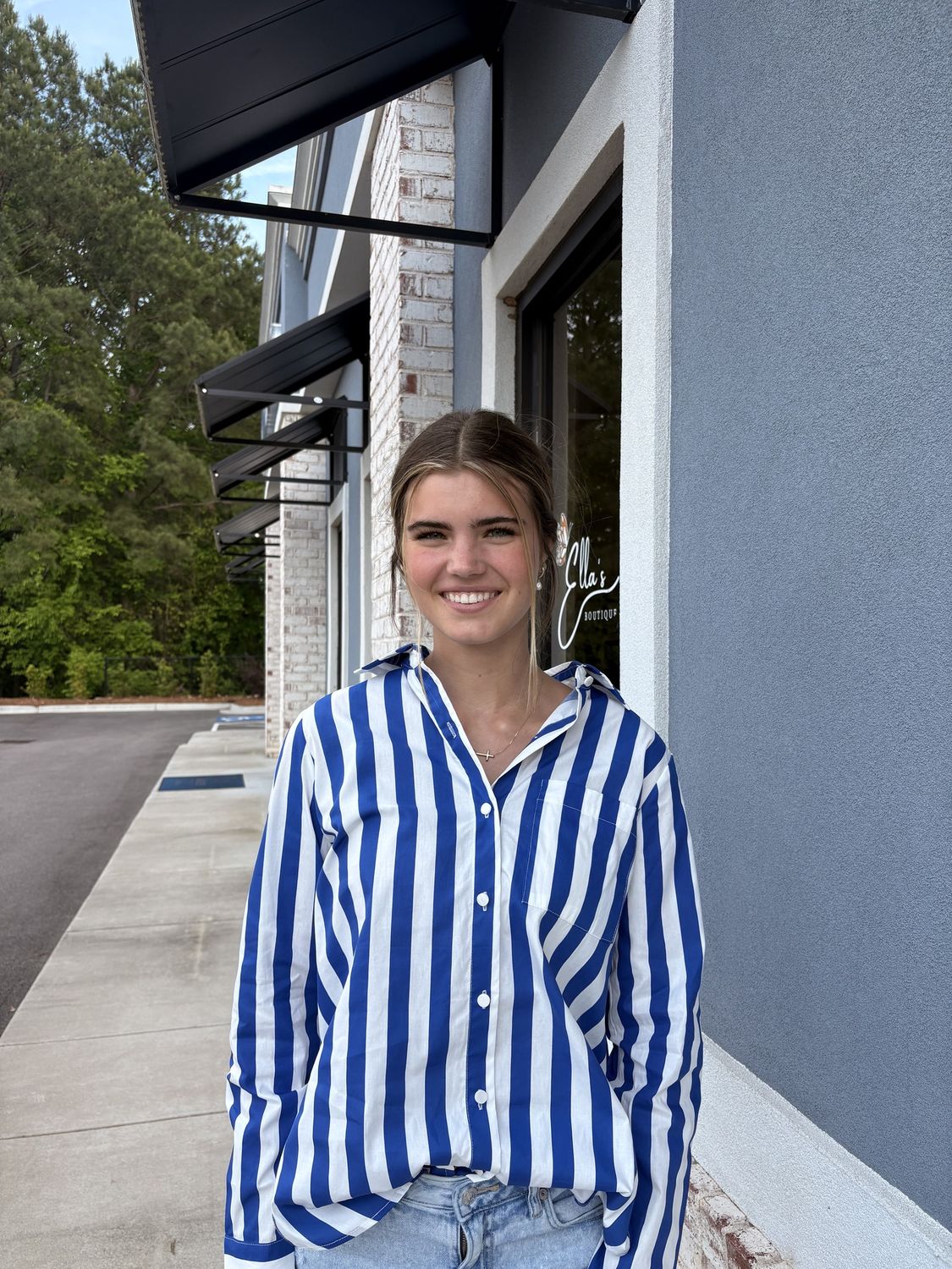 Royal blue stripe