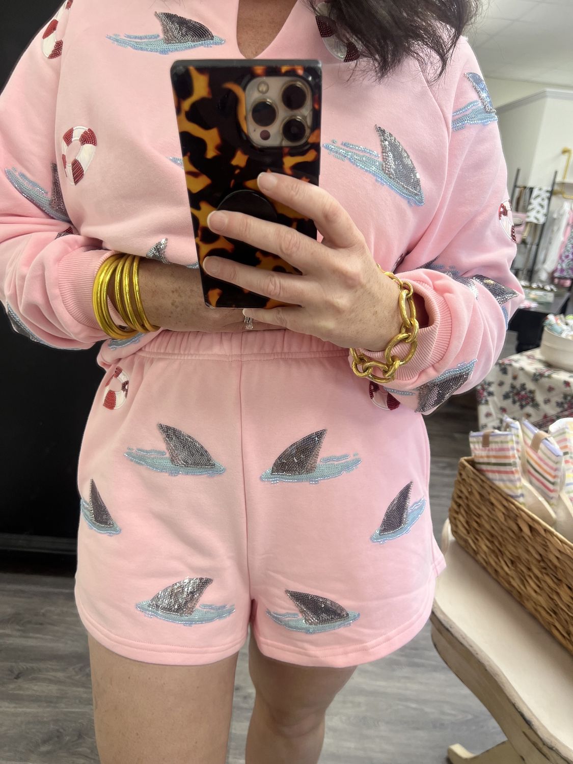 Shark queen shorts
