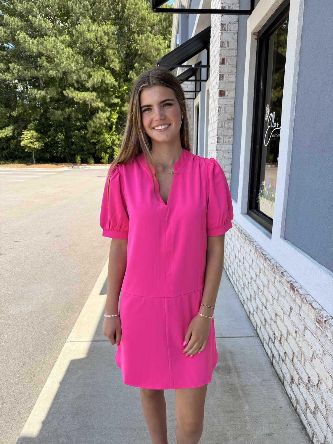 Pink rose dress