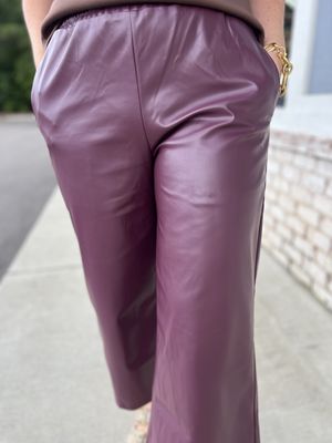 Port leather pants